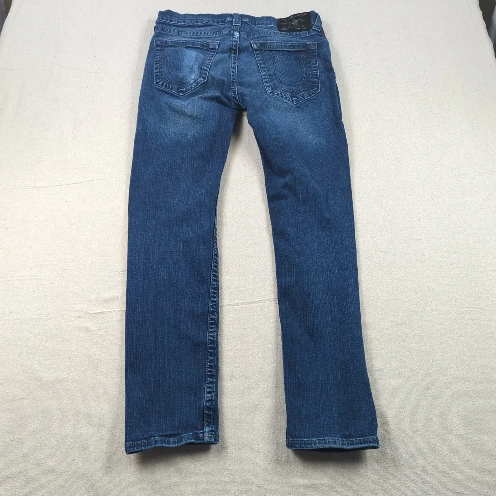 True Religion Jeans Mens 33x31 Blue Rocco Relaxed Skinny Stretch Casual Preppy